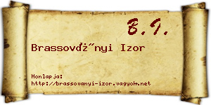 Brassoványi Izor névjegykártya
